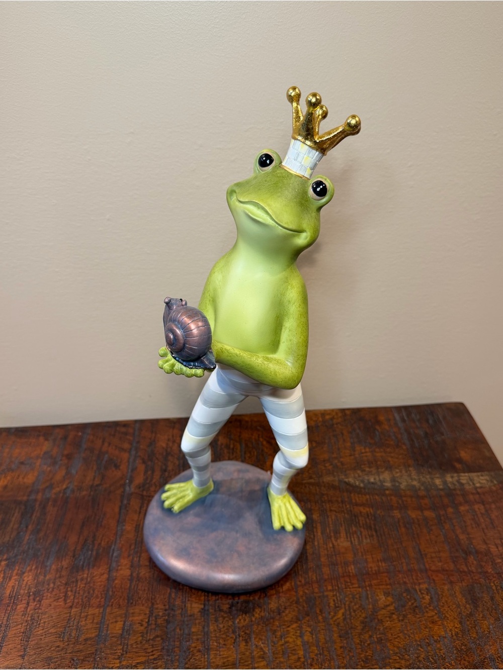 MacKenzie-Childs Sterling Fergal The Frog With Snail Decor